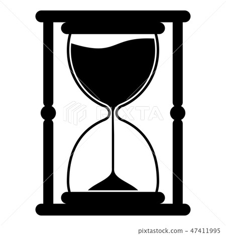 Hourglass Antique tool for measuring time with pouring sand 47411995