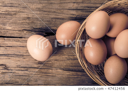 brown chicken eggs close-up brown chicken eggs close-up 47412456