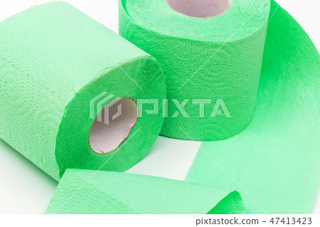 Roll of a toilet paper on white background Roll of a toilet paper on white background 47413423