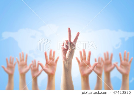 World participation, leadership, volunteer concept World participation, leadership, volunteer concept 47413850