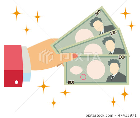 Money bill 1000 yen hand body parts woman 47413971