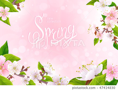 Spring collection background-插圖素材 [47414830] - PIXTA圖庫