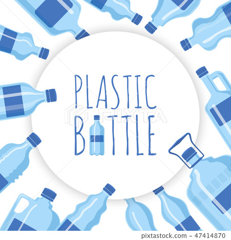 Plastic bottle background vector illustration. Different sizes of cartoon containers for water and Plastic bottle background vector illustration. Different sizes of cartoon containers for water and 47414870