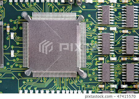 Printed Circuit Board with electrical components 47415570