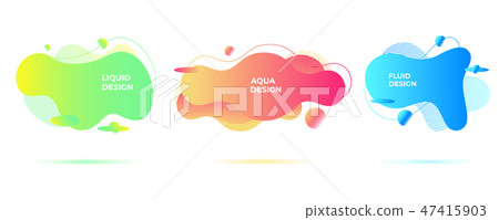 Abstract liquid shapes. Organic flowing forms. Abstract liquid shapes. Organic flowing forms. 47415903