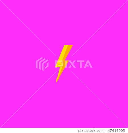 Flash and thunder bolt icon. Flash and thunder bolt icon. 47415905