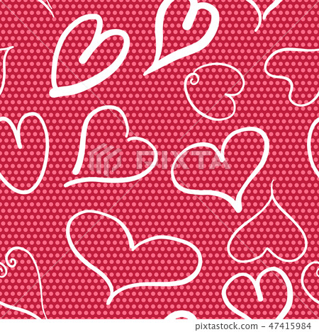 Abstract seamless pattern with hearts Abstract seamless pattern with hearts 47415984
