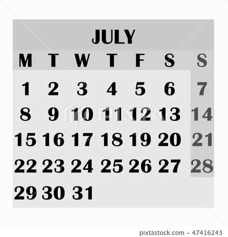 Calendar design month july 2019. Calendar design month july 2019. 47416243