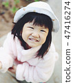 portrait of cute smiling asian child girl 47416274