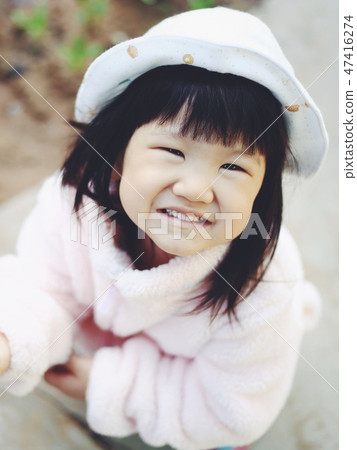 portrait of cute smiling asian child girl portrait of cute smiling asian child girl 47416274