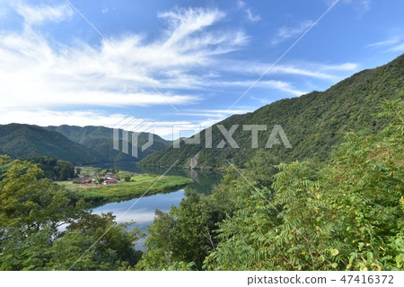 Beautiful scenery in Japan Shimane Prefecture Misato Town Shinki 47416372