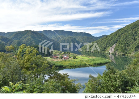 Beautiful scenery in Japan Shimane Prefecture Misato Town Shinki 47416374