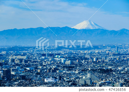 Townscape of Tokyo and Mount Fuji Townscape of Tokyo and Mount Fuji 47416856