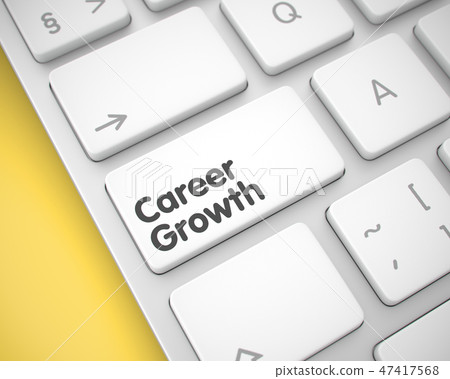 Career Growth - Text on White Keyboard Keypad. 3D. Career Growth - Text on White Keyboard Keypad. 3D. 47417568