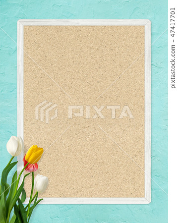 Background - Wall - Spring - Blue - Tulip - Frame - Corkboard 47417701