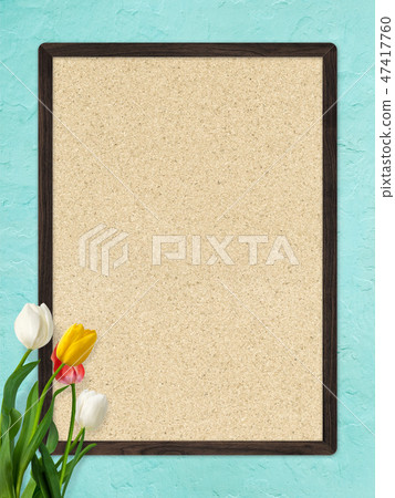 Background - Wall - Spring - Blue - Tulip - Frame - Corkboard 47417760