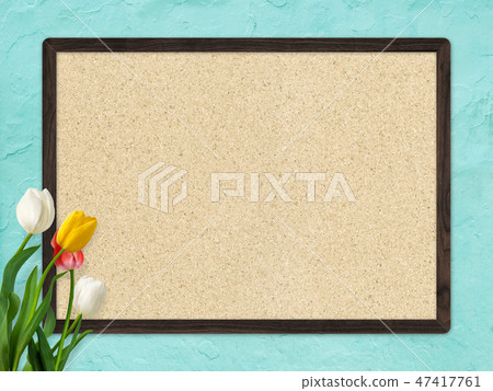 Background - Wall - Spring - Blue - Tulip - Frame - Corkboard 47417761