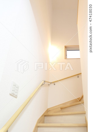 Newly built housing staircase from 1st floor 47418030