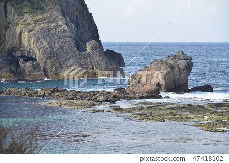 [兵庫縣霞海岸]今浦市的青蛙島 47418102