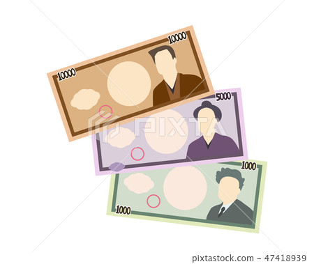 1000日元5000日元10000日元票據錢 47418939