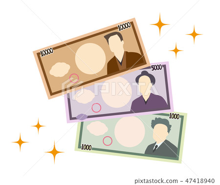 1000 yen 5000 yen 10000 yen bill money 47418940