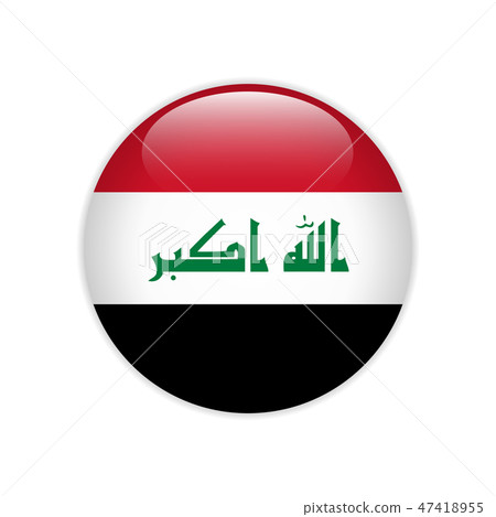 Iraq flag on button Iraq flag on button 47418955