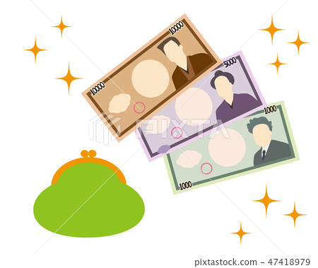 1000 yen 5000 yen 10000 yen bill Money wallet 47418979
