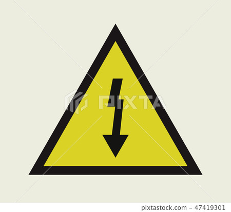 electric current danger signal icon electric current danger signal icon 47419301