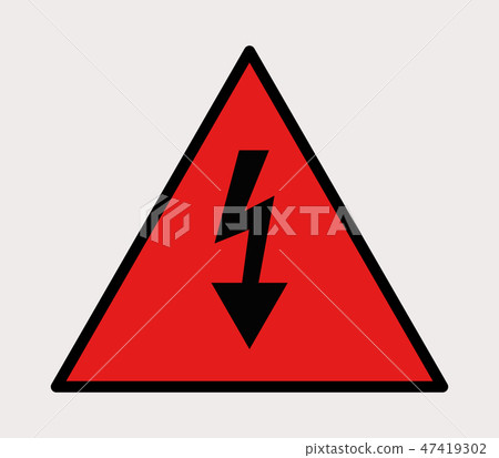 electric current danger signal icon electric current danger signal icon 47419302