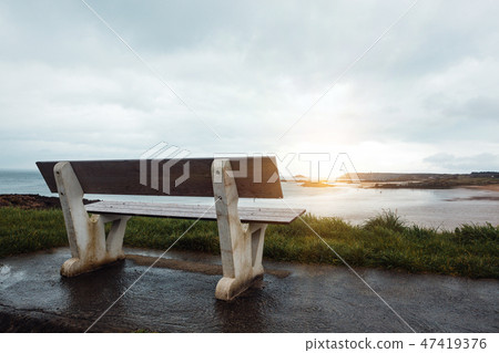 typical Brittany coast in the north of France 47419376
