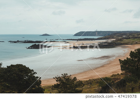 typical Brittany coast in the north of France typical Brittany coast in the north of France 47419378