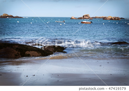 typical Brittany coast in the north of France typical Brittany coast in the north of France 47419379