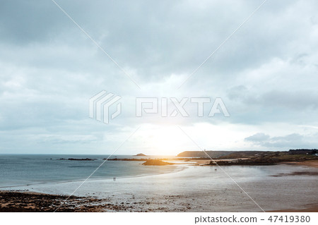 typical Brittany coast in the north of France 47419380