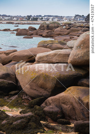 typical Brittany coast in the north of France 47419387