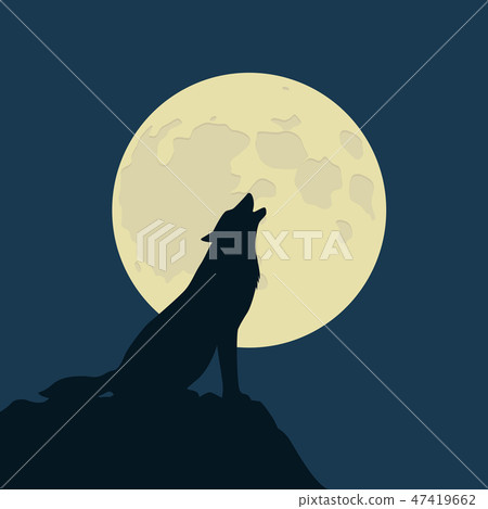 wolf howls at the full moon wolf howls at the full moon 47419662