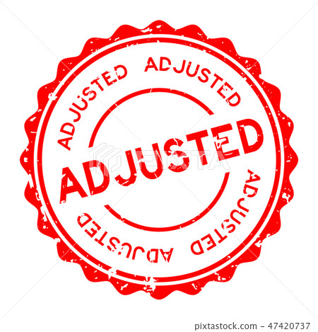 Grunge red adjusted word round rubber seal stamp Grunge red adjusted word round rubber seal stamp 47420737
