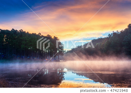 Beautiful morning at Pang Ung lake 47421948