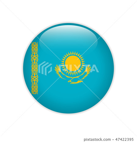 Kazakhstan flag on button Kazakhstan flag on button 47422395