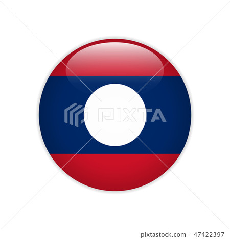 Laos flag on button Laos flag on button 47422397