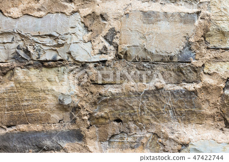 old wall masonry with different sizes smeared joints old wall masonry with different sizes smeared joints 47422744