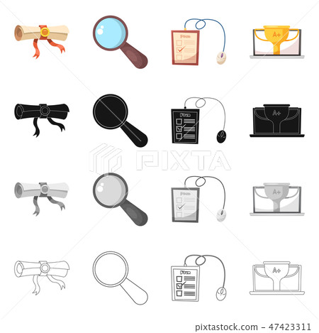 Vector illustration of education and learning logo. Collection of education and school vector icon Vector illustration of education and learning logo. Collection of education and school vector icon 47423311