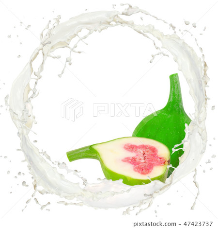 Fruit with Milk Splash Isolated 47423737