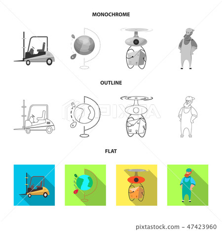 Isolated object of goods and cargo sign. Collection of goods and warehouse vector icon for stock. Isolated object of goods and cargo sign. Collection of goods and warehouse vector icon for stock. 47423960