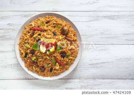 Kerala Vegetable Biriyani, Indian cuisine. Kerala Vegetable Biriyani, Indian cuisine. 47424109