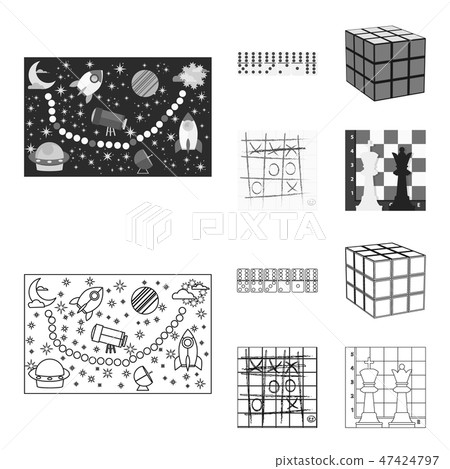 Board game outline,monochrome icons in set collection for design. Game and entertainment vector Board game outline,monochrome icons in set collection for design. Game and entertainment vector 47424797