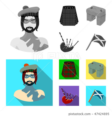 Highlander, Scottish Viking, tartan, kilt, scottish skirt, scone stone, national musical instrument 47424895