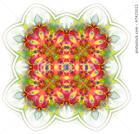 abstract futuristic colorful pattern isolated  47425015