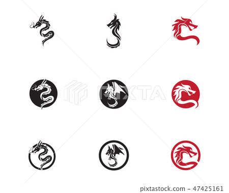 Dragon logo icon vector Dragon logo icon vector 47425161