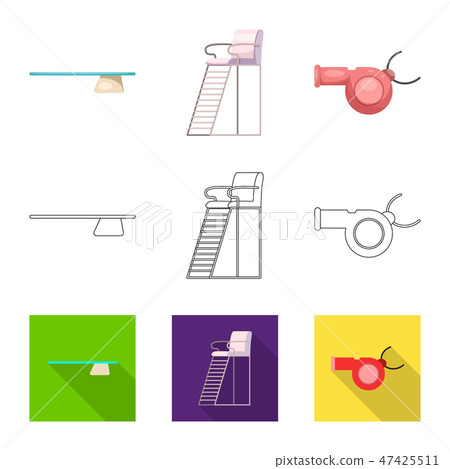 Vector illustration of pool and swimming symbol. Collection of pool and activity vector icon for Vector illustration of pool and swimming symbol. Collection of pool and activity vector icon for 47425511