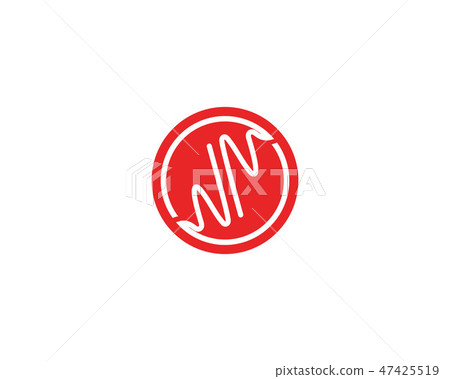 Heart beat hospital line logo vectors 47425519